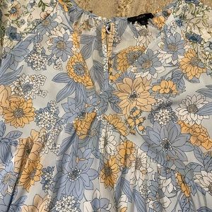 Blue Floral J Crew Dress